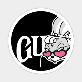 Gunny rabbit girl animal cartoon fun cool beauty black Magnet